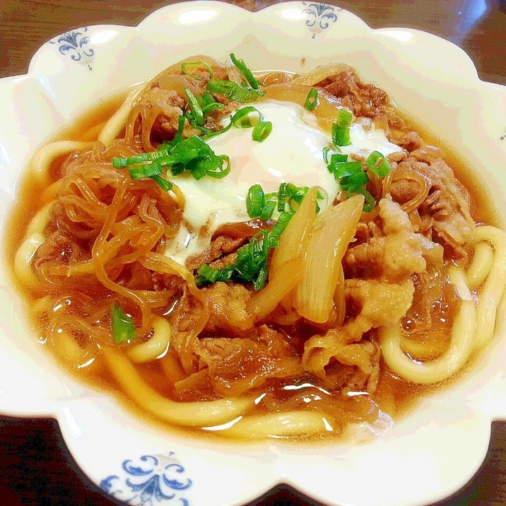 * 肉うどん * すき焼き風の甘辛味♪